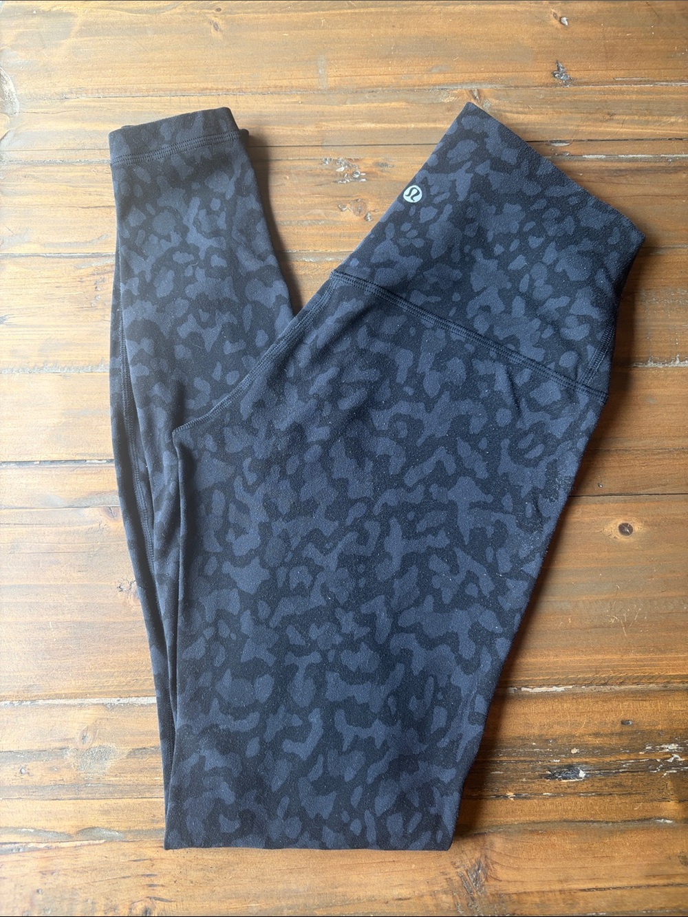 Lululemon Black Leopard Print High-Rise Leggings